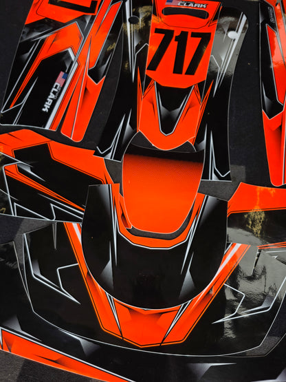 Sticker set KG Design black/fluorescent orange