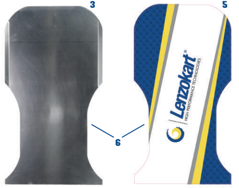 LenzoKart OK/OKJ/KZ base plate with sticker
