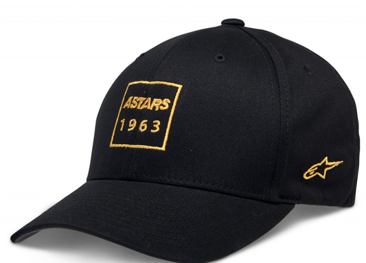 Alpinestars boxed curve pet zwart/goudkleurig