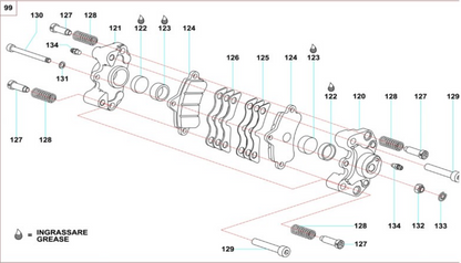 Top kart twister / speedy / bullett brake pad bolt M6