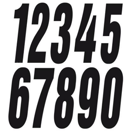 IPK sticker number black