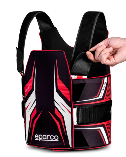 Sparco K-Track FIA 8870-2018 rib protector black/red