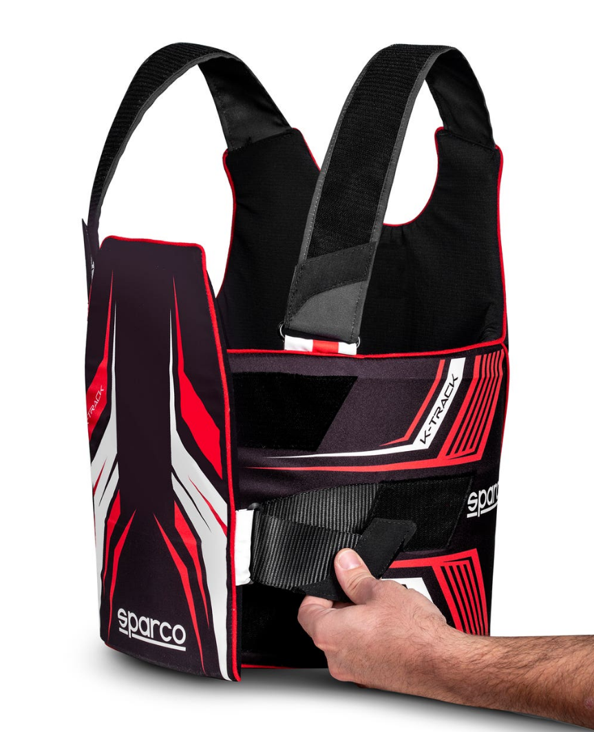 Sparco K-Track FIA 8870-2018 rib protector black/red