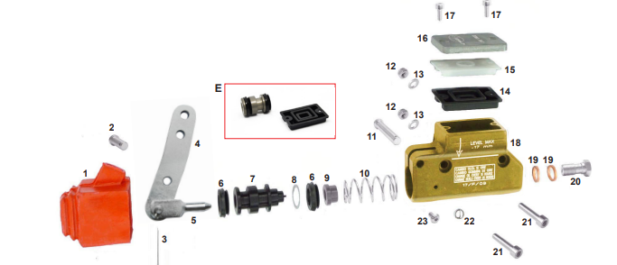 CRG pin master cylinder 16mm