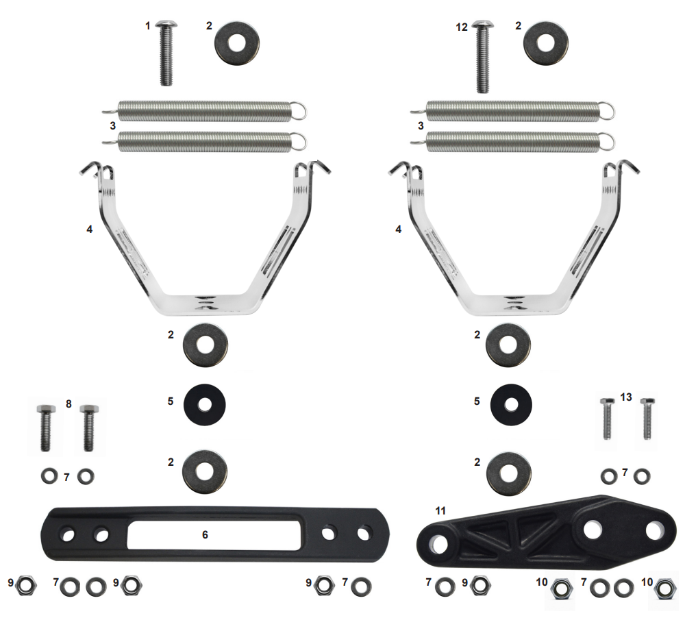 CRG exhaust bracket set KZ switch complete