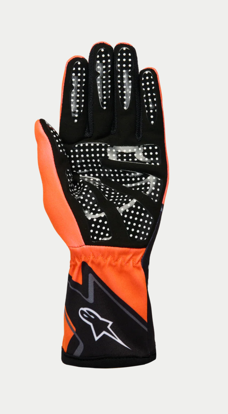 Alpinestars karting glove k-race graphic 1 black fluorescent orange