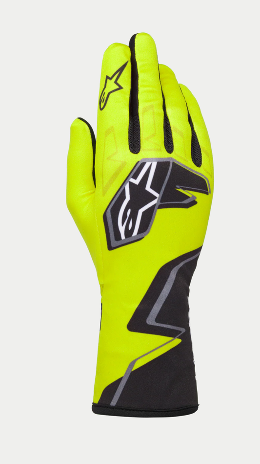 Alpinestars karting glove k-race graphic 1 black/fluorescent yellow