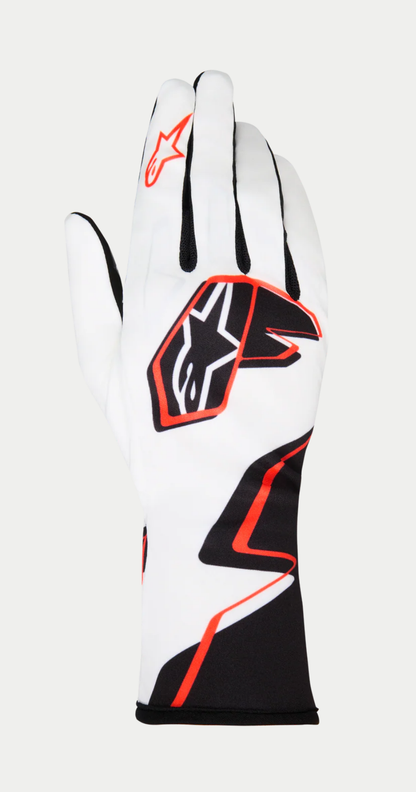 Alpinestars karting glove k-race graphic 1 white/black/hot orange
