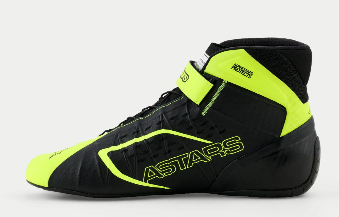 Alpinestars KX V3 FIA approved kart shoes, fluorescent yellow/black