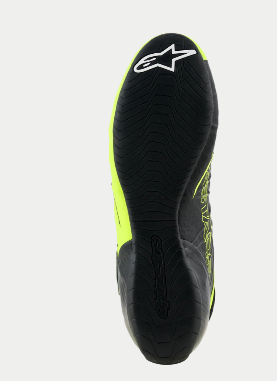 Alpinestars KX V3 FIA approved kart shoes, fluorescent yellow/black