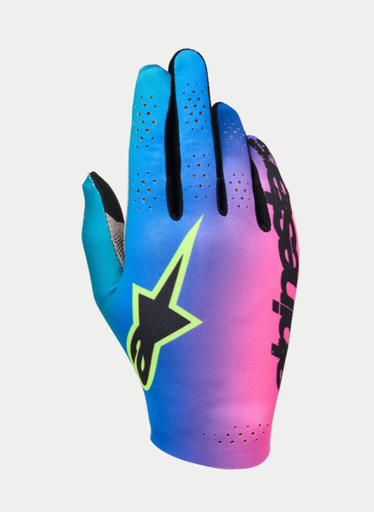 Alpinestars Sim Racing Gloves Graphic 2 Cyan/Pink/Fluorescent Yellow