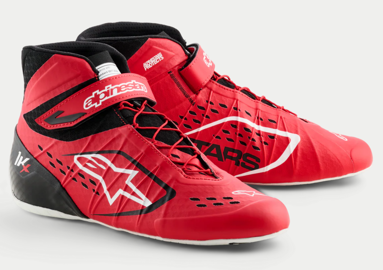 Παπούτσια καρτ Alpinestars KX V3 FIA κόκκινο/μαύρο
