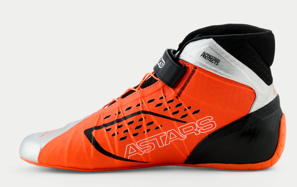 Alpinestars KX V3 FIA approved kart shoes orange/silver