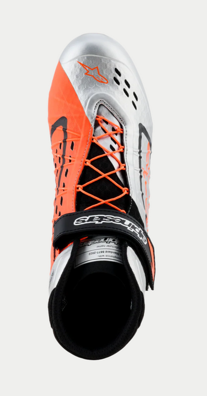 Alpinestars KX V3 FIA approved kart shoes orange/silver