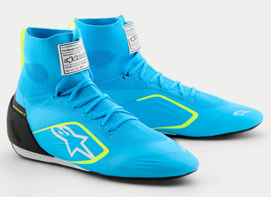 Alpinestars Supertech K FIA kartingsko Lyseblå / Fluorescerende Gul