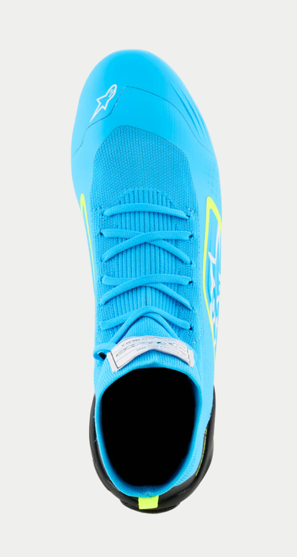 Alpinestars Supertech K FIA karting shoes Light Blue / Fluorescent Yellow