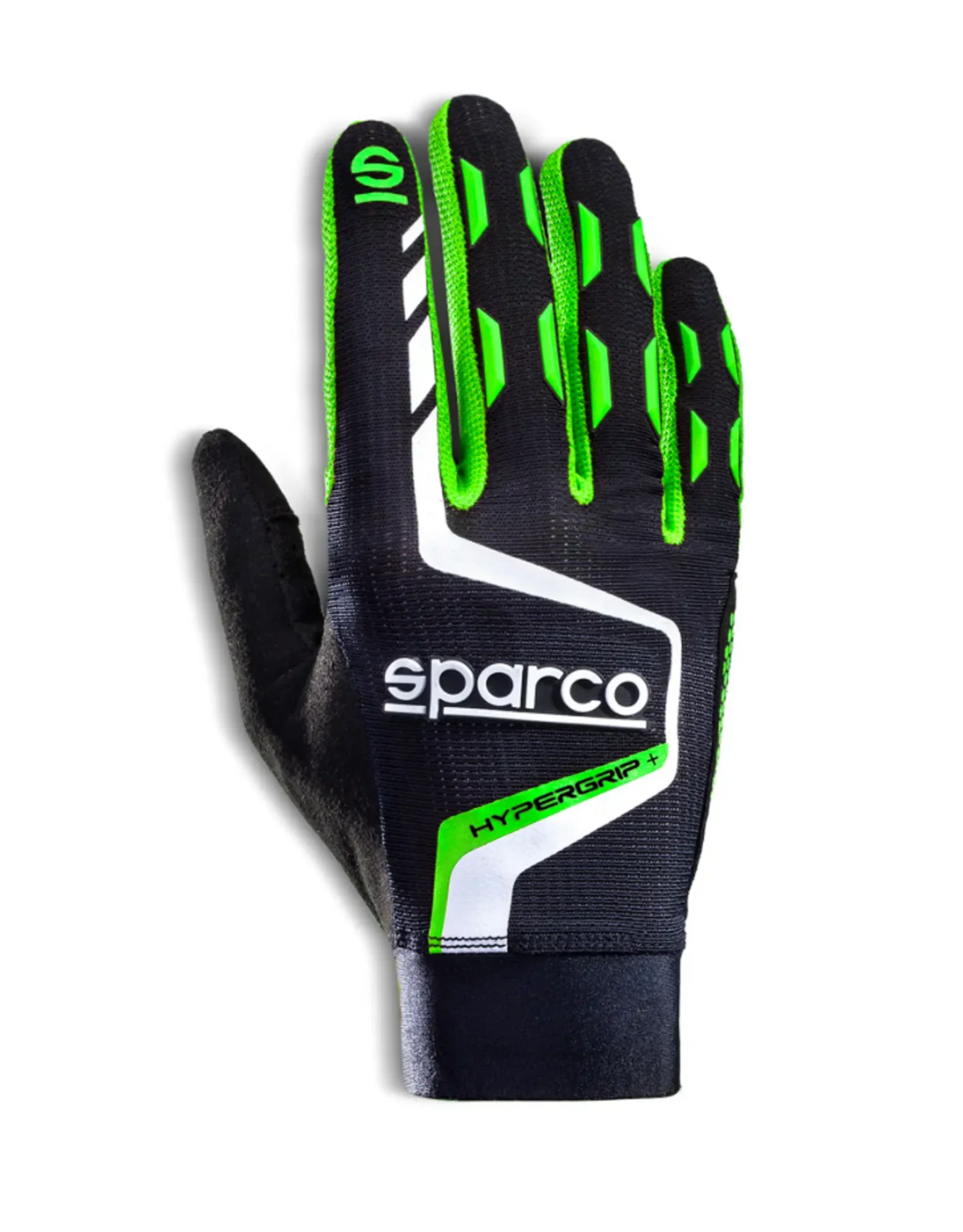 Sparco Hypergrip+ sim racing handschoenen zwart/fluor groen - KartKings