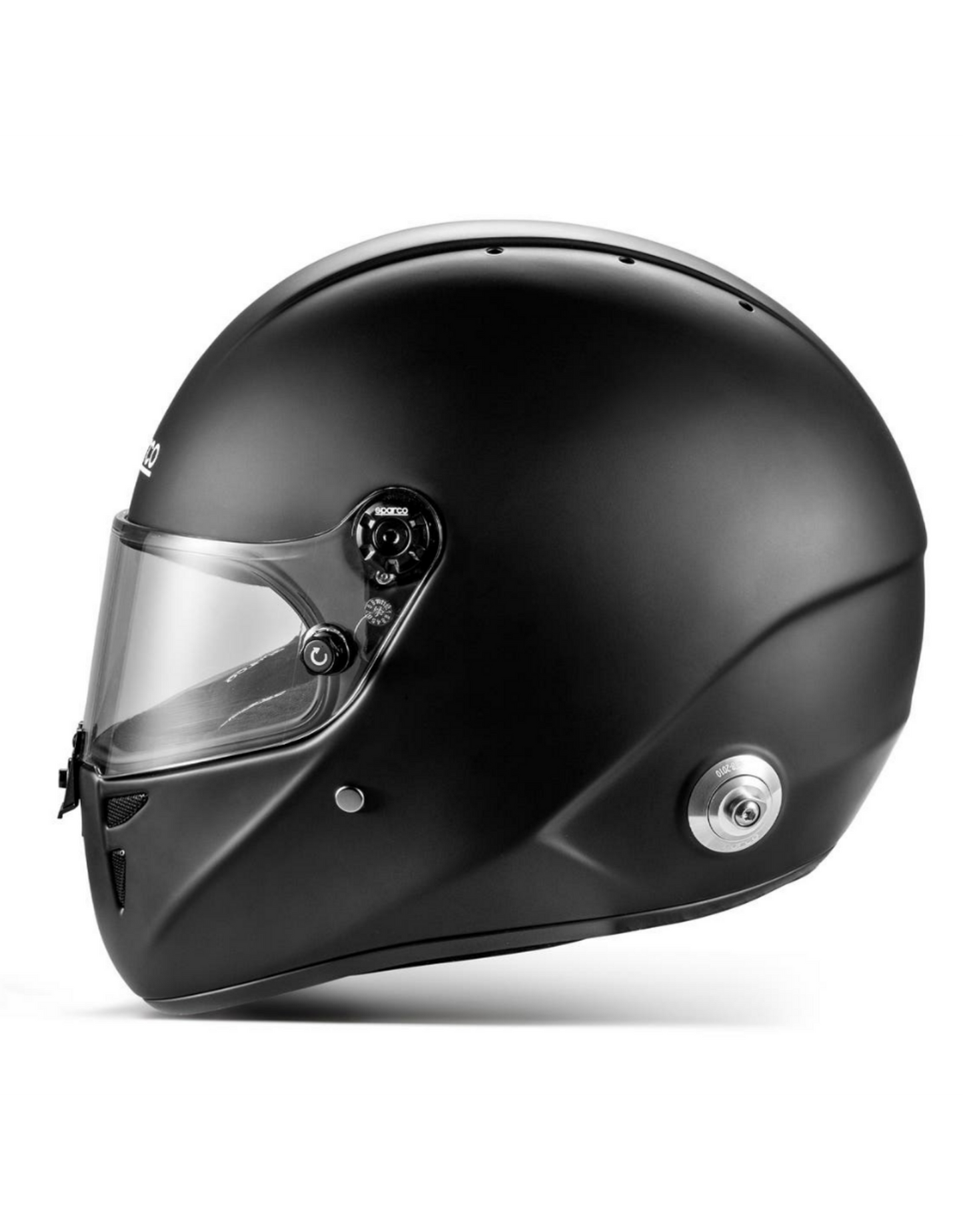 Sparco Stealth FIA 8878-2024 helm mat zwart hans clips