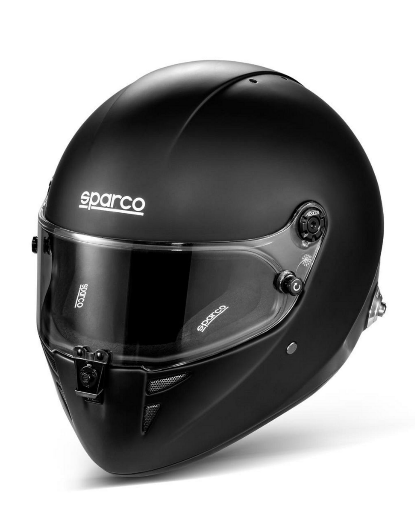 Sparco Stealth FIA 8878-2024 helm mat zwart hans clips