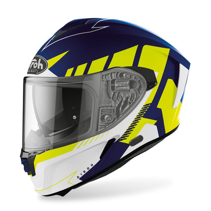 Airoh Spark Blue / Fluorescent Yellow Matt