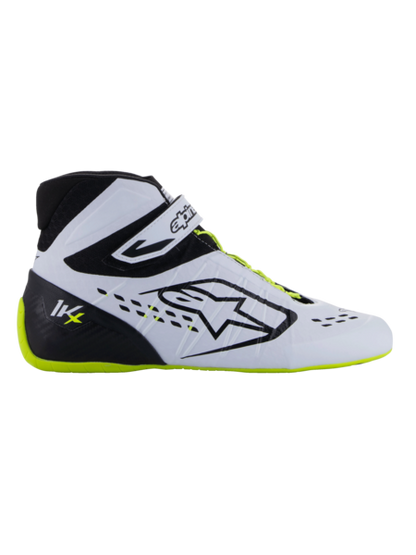 Alpinestars KX V3 FIA-hyväksytyt kartingkengät musta/valkoinen/fluoresoiva keltainen