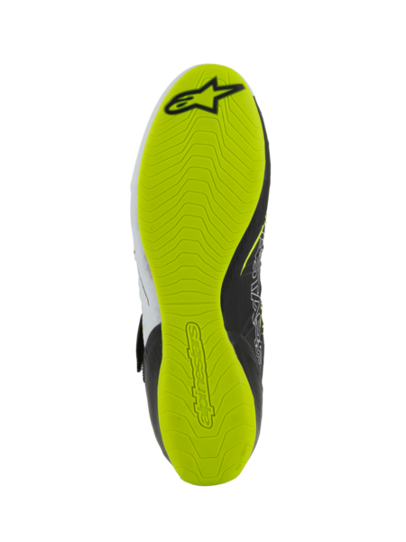 Alpinestars KX V3 FIA-hyväksytyt kartingkengät musta/valkoinen/fluoresoiva keltainen