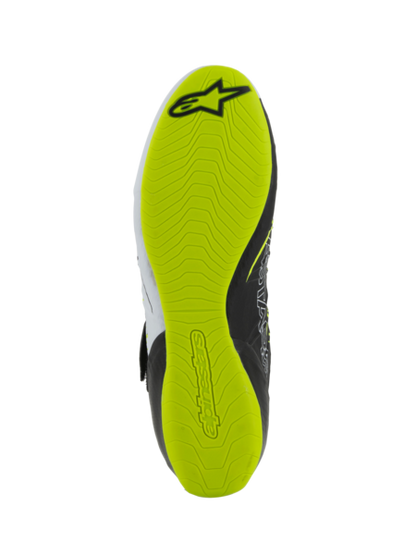 Alpinestars KX V3 FIA-hyväksytyt kartingkengät musta/valkoinen/fluoresoiva keltainen