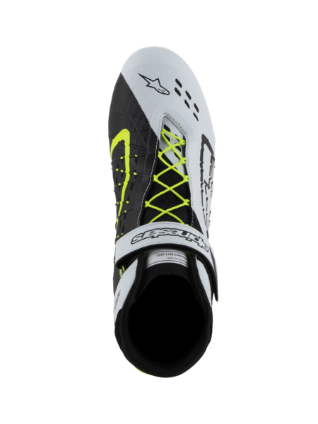 Alpinestars KX V3 FIA-hyväksytyt kartingkengät musta/valkoinen/fluoresoiva keltainen