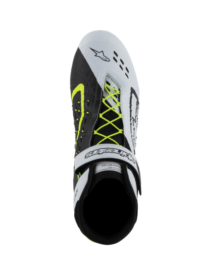 Alpinestars KX V3 FIA-hyväksytyt kartingkengät musta/valkoinen/fluoresoiva keltainen