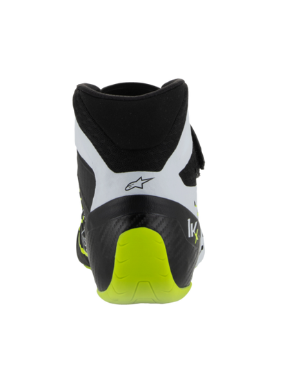 Motokárové tretry Alpinestars KX V3 schválené FIA, čierne/biele/fluorescenčne žlté